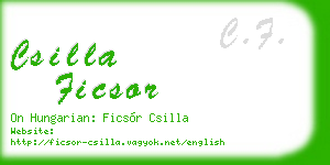csilla ficsor business card