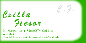 csilla ficsor business card